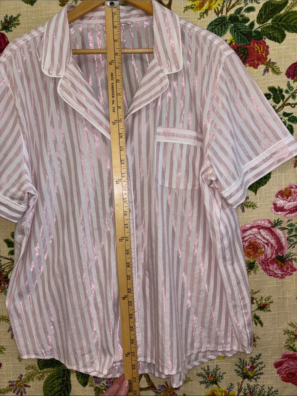 XL Victorias Secret Pajamas Set New with Tags Iconic Pink and White Stripes - Picture 5 of 12